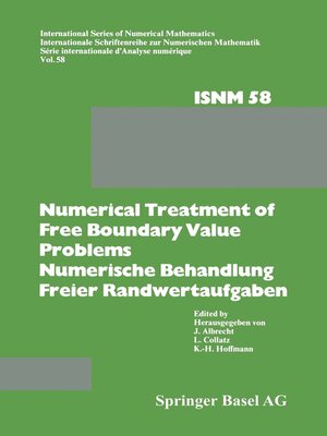 cover image of Numerical Treatment of Free Boundary Value Problems / Numerische Behandlung freier Randwertaufgaben